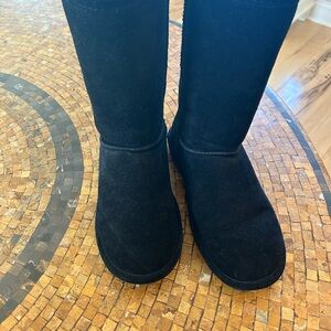 Classic Black Suede Boots